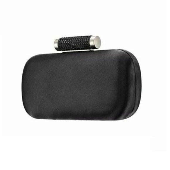 Nina Women's Minaudiere Crystal Clasp Lift Lock Closure Clutch - Pearl Rose - Picture 3 of 4